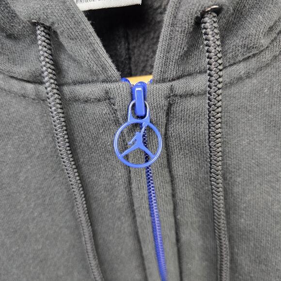 Vintage Jordan Brand Full Zip Sweatshirt Mens Large Blue Black Hoodie Y2K - Picture 4 of 13